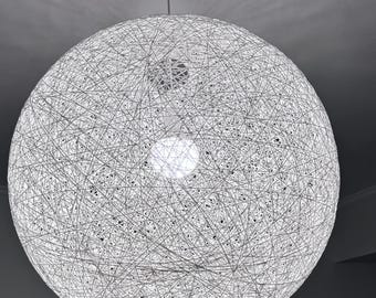 Handmade Pendant Lamp with Custom Color | Modern Fabric Hanging Light for Cozy Home Decor | Stylish Ceiling Fixture and Wedding Lighting