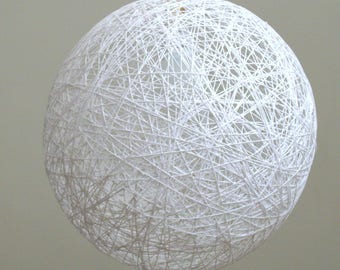 Handmade Cotton Yarn Pendant Lamp: Modern Sphere Ceiling Light