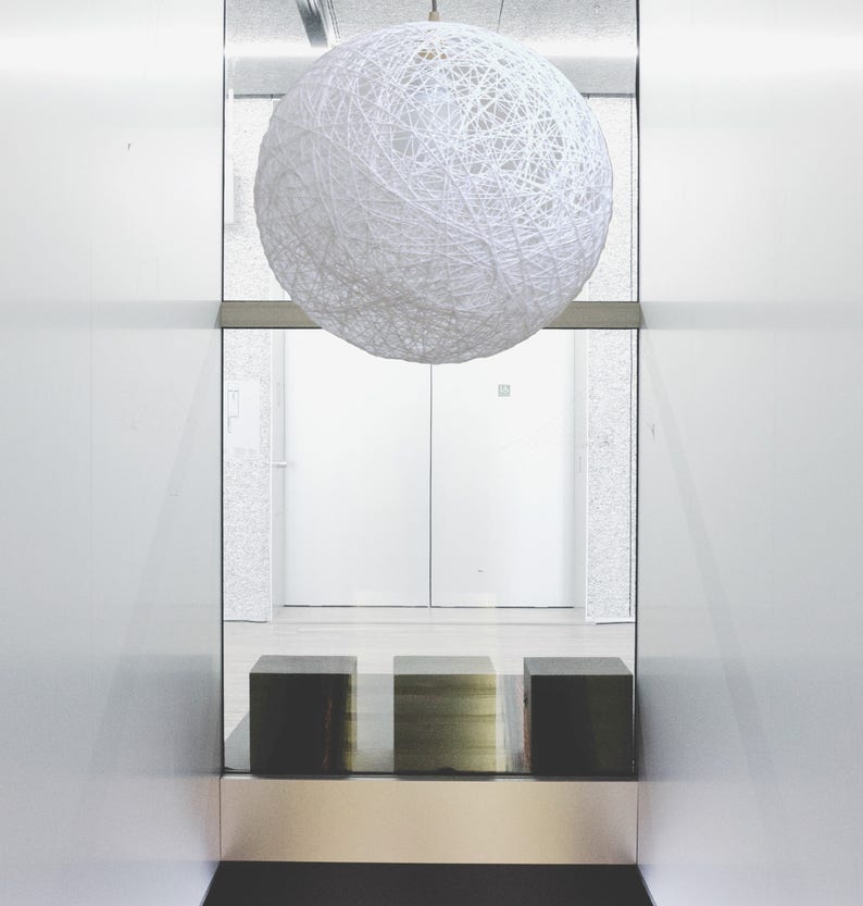 White Big Ceiling Pendant Lamp image 0