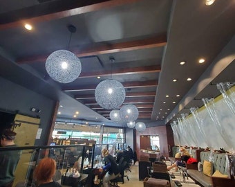 Handmade Globe Pendant Light: Modern Sphere Lampshade (60 cm-24")