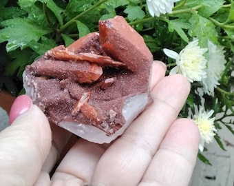 RED QUARTZ CRYSTALS specimen
