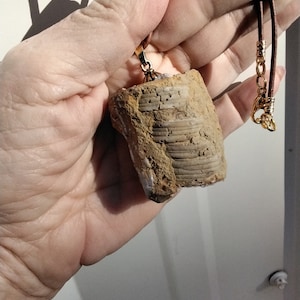 FOSSILIZED CRINOID STEMS necklace