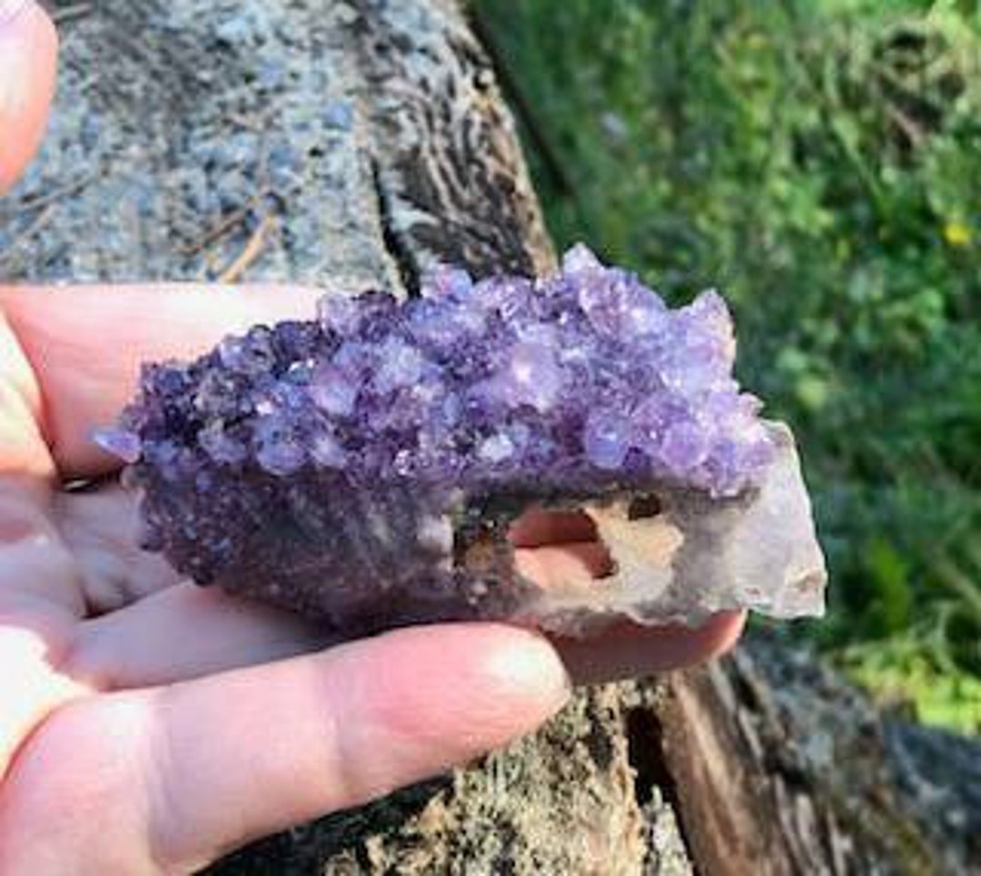 AMETHYST CASTING After QUARTZ Rare - Etsy