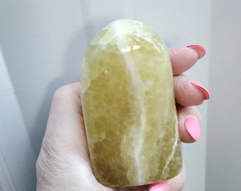 LEMON CALCITE FREEFORM display  specimen