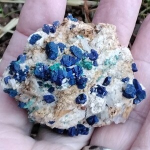 AZURITE CRYSTALS on MATRIX