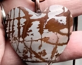 OWYHEE PICTURE JASPER heart necklace