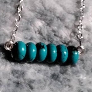 TURQUOISE necklace , CARICO LAKE material