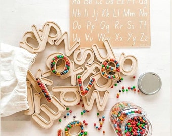 SENSORY LETTER LEARNERS Lowercase. Wooden lowercase sensory letters.