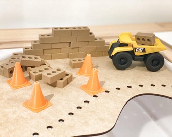 Mini construction bricks , Small world play, sensory learning,