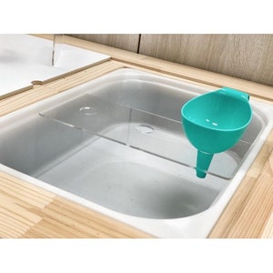 Basic funnel insert , ikea, trofast, flisat insert sensory play
