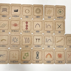 Indigenous Flash Cards Pack - 26, aboriginal symbols, naidoc week