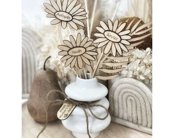 Custom reed diffuser with custom wooden  flowers , mothers day, gift