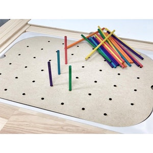 Small Wooden Pegs for Geoboard or Pegboard for Kids Learning Toys 