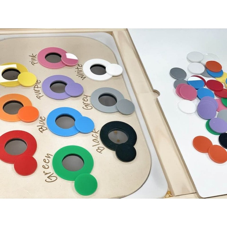 FLISAT/ TROFAST Colour sorting table insert. Wooden Insert. Sensory play table. IKEA. image 4