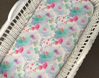 Bassinet Fitted Sheet - Florals