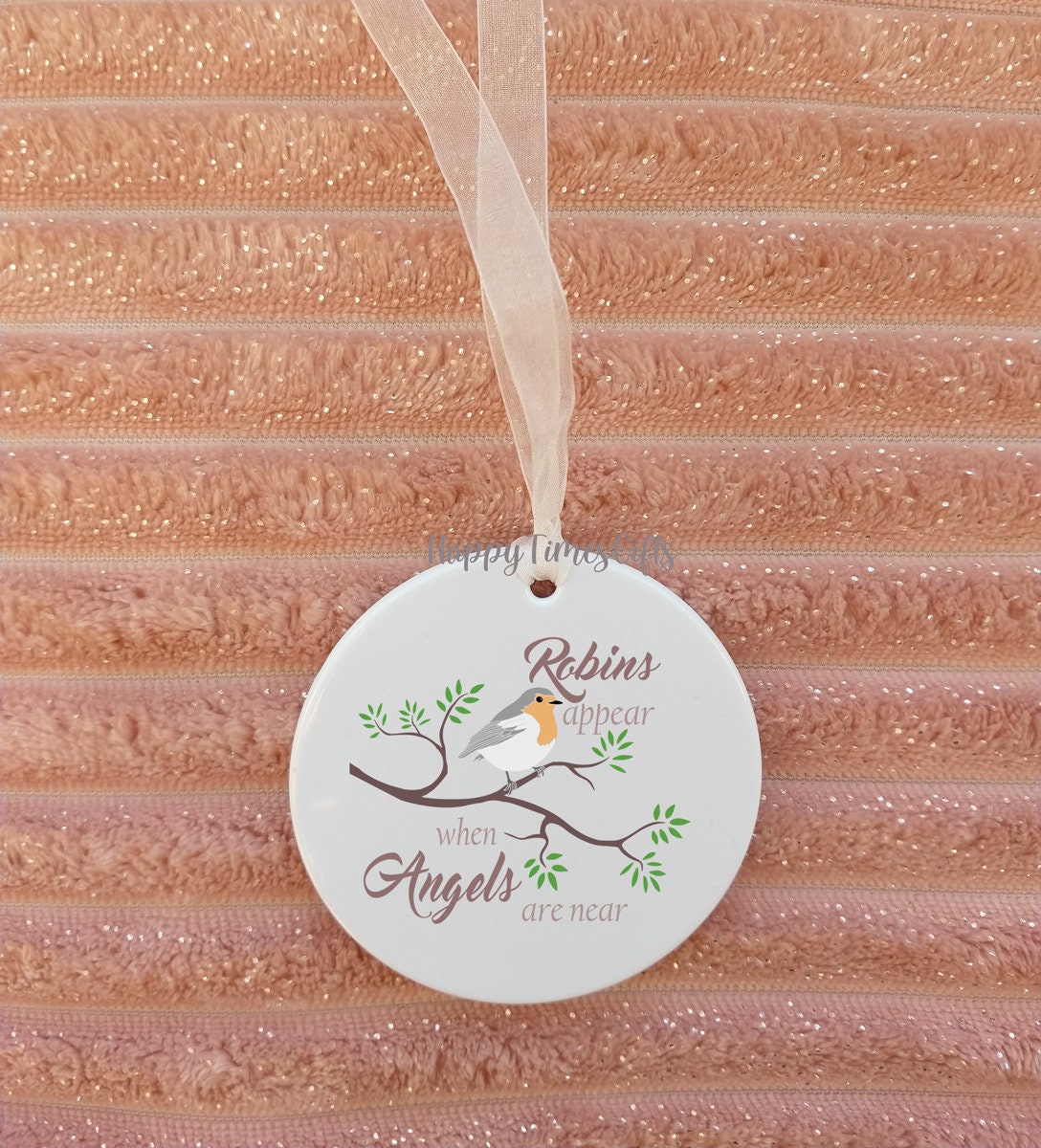 Robins Appear when Angels are near Hanging decoration Memorial Etsy