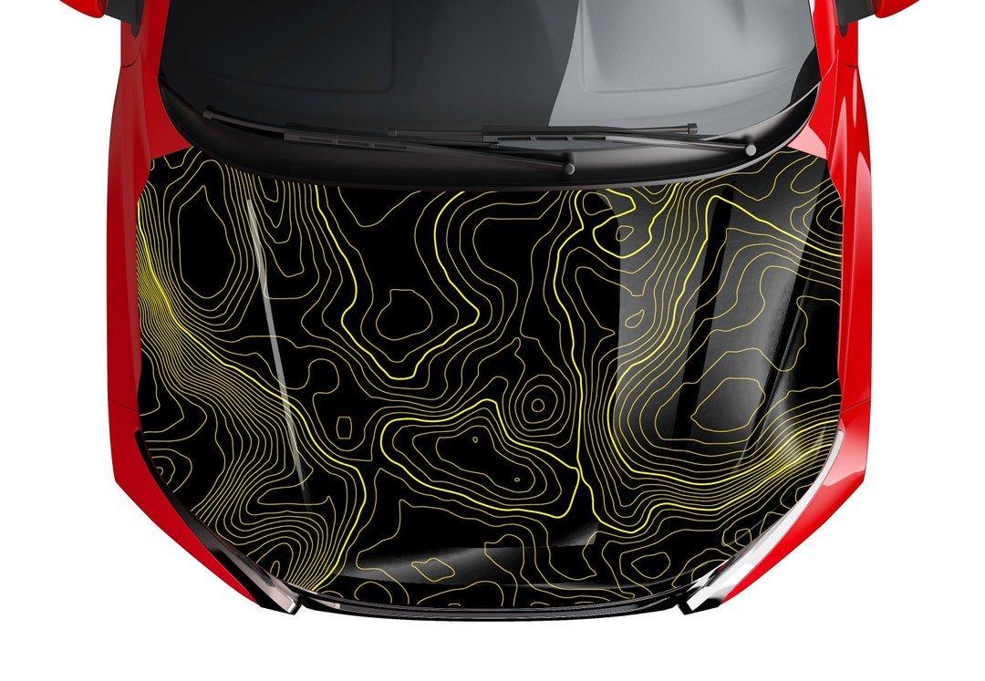 Customizable Topographic Hood Wrap Vinyl 52 X 72 10 Year 3m Wrap Vinyl