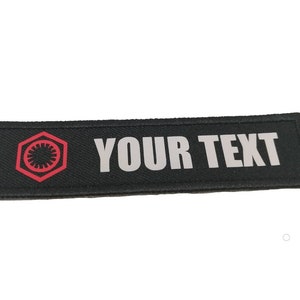 Star War patch First Order patch Custom text Your Text patch  with hook backing or sew on patch size 1" x 4", 1" x 5" and 1" x 6"