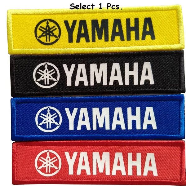 Patch Yamaha racing Moto Yamaha Biker patch D.I.Y. toppa Decora toppa Nastro con nome Yamaha Applicare con ferro da stiro, cucire, dimensione del supporto del gancio 1 "x 4"