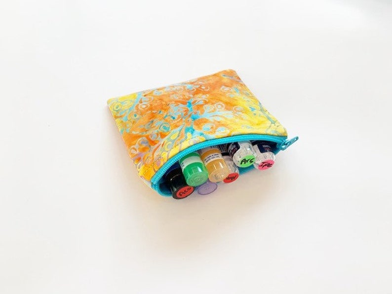 Sunshine Batik EMF Shielding Homeopathy Storage Zippered Bag