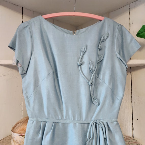 Lovely 1960s Blue Dress -Handmade - Mint Condition