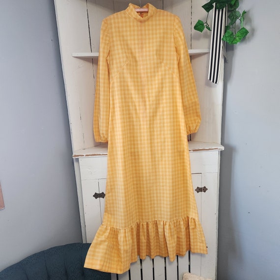 Adorable 1970s Yellow Gingham Maxi Dress - Prairie Dress -handmade - Mint  Condition - Bright and Crisp - Etsy