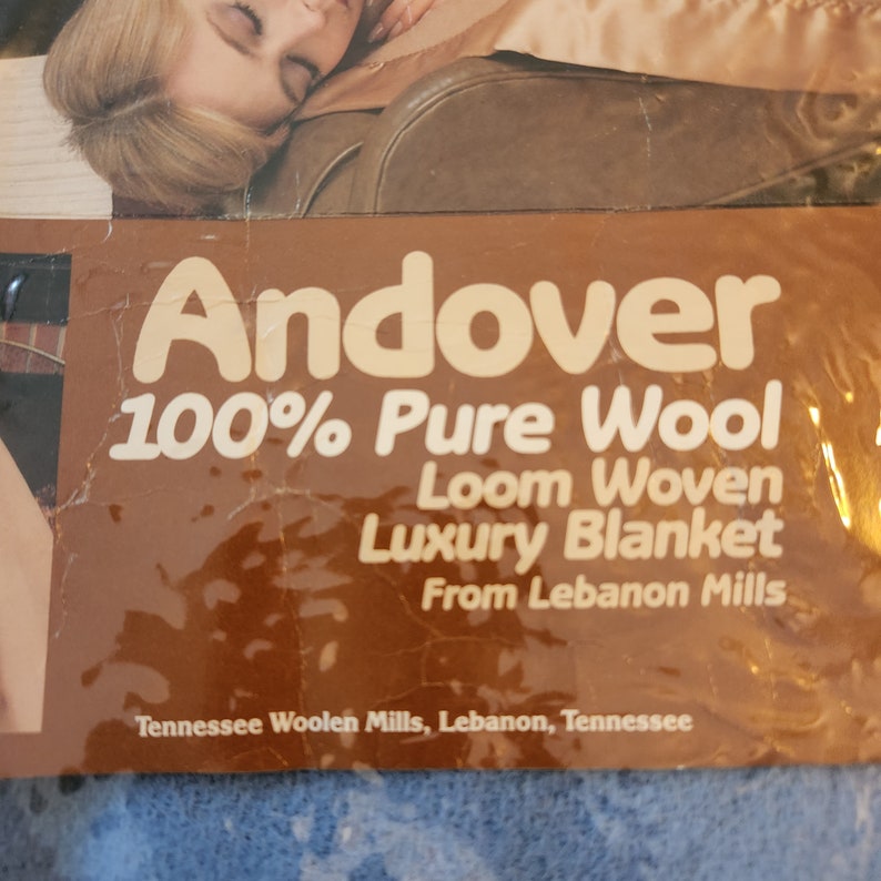 NOS New Wool Blanket in Original Package Andover 100 Wool Etsy