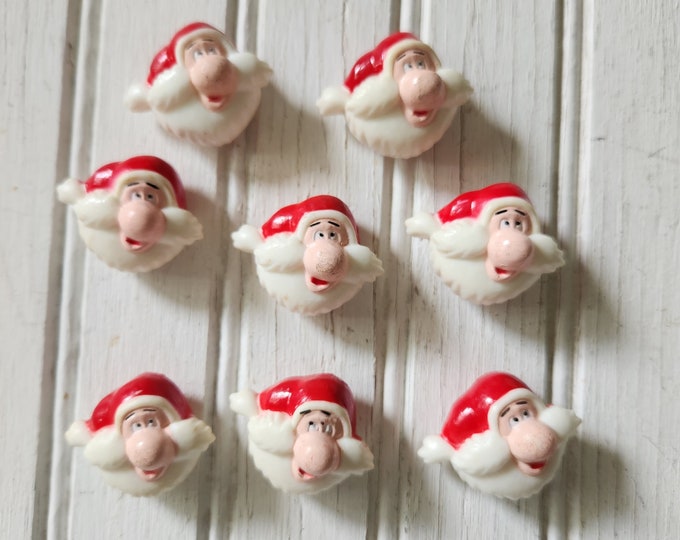 Vintage Silly Santa Button Covers - Perfect for Making Your Own Ugly ...