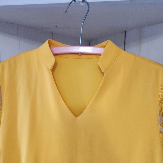 Adorable 1970s Yellow Dress -Handmade - Mint Cond… - image 8