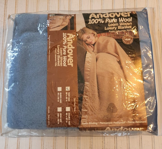 NOS New Wool Blanket in Original Package Andover 100 Wool Etsy