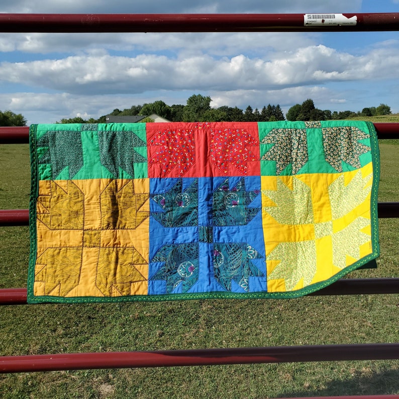 Bright Colored Patchwork Quilt Hanging or Display Quilt-folk | Etsy