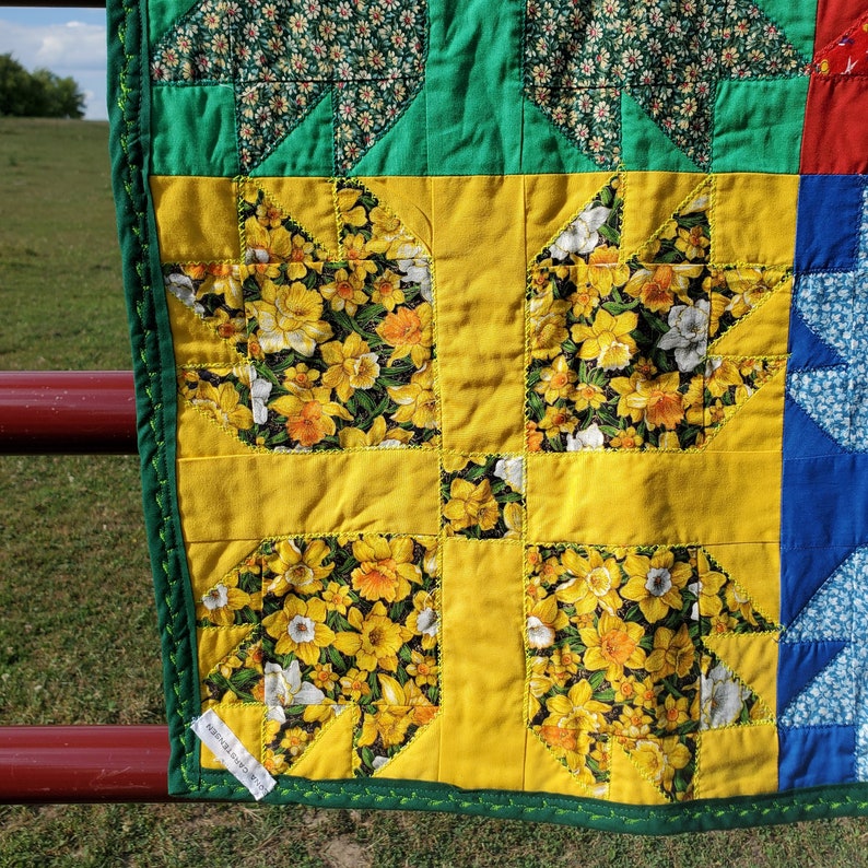 Bright Colored Patchwork Quilt Hanging or Display Quilt-folk | Etsy