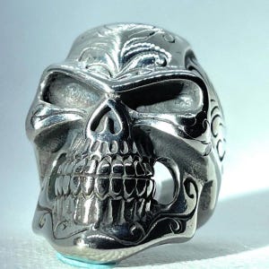 Rock You Like A Hurricane - Big, Bold & Heavy Skull Ring (#485)