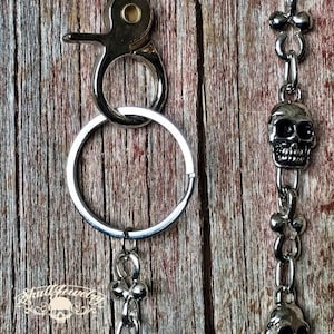 Cadena para billetera de 29" con forma de calavera (WALLET_CHAIN003)