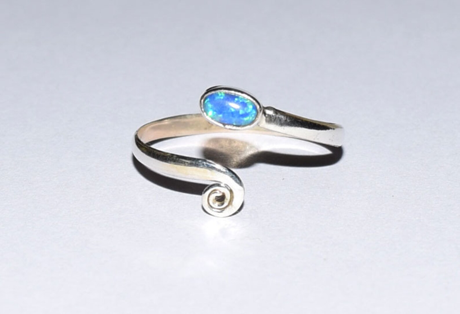 Opal Toe Ring Toe Rings Adjustable Dainty Ring 925 | Etsy