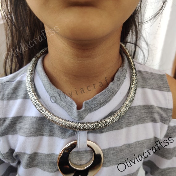 Collar Necklace Snakeskin Choker Golden Silver Snake Skin Choker