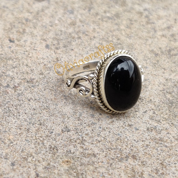 Black Onyx Ring 925 Sterling Silver Ring For Woman Girls Etsy Black Onyx Ring 925 Sterling Silver Ring For Woman Girls Etsy