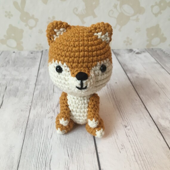 Shiba Inu Puppy Toy Crochet Plush Cute Dog Knit Pet Animal Doggy Gift Japanese Kawaii Dog Lover Shiba Room Decor Gift For Baby
