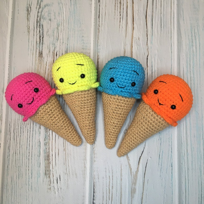 Ice cream baby rattle cute stuff pretend food for newborn Etsy