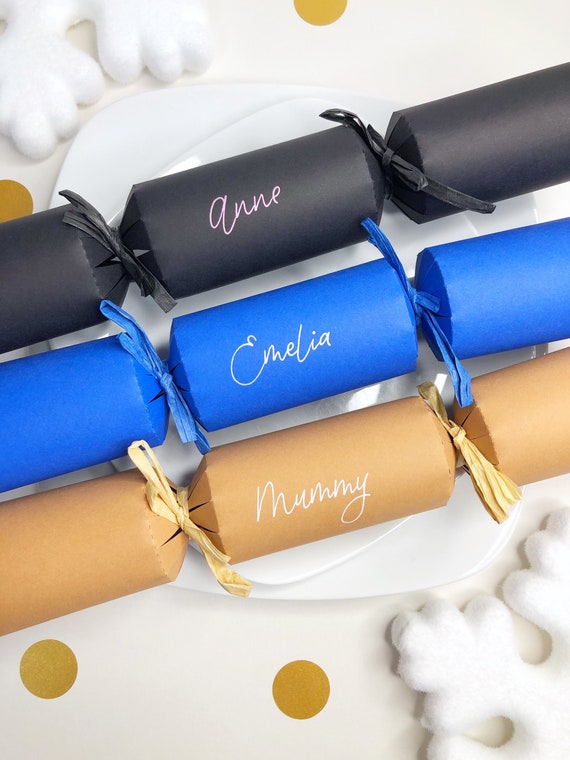 Recyclable Eco Christmas Crackers Personalised Crackers Etsy