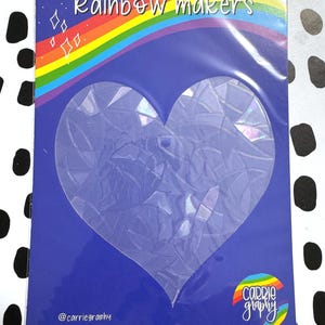 Heart rainbow maker, sun catcher, suncatcher sticker, window cling