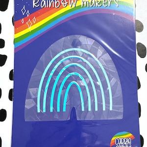 Rainbow shaped rainbow maker, sun catcher, suncatcher sticker, window cling