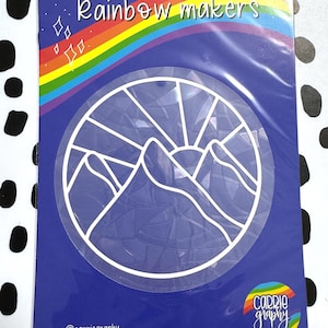 Mountain rainbow maker, sun catcher, suncatcher sticker, window cling
