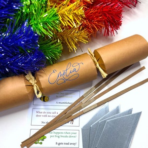 Personalised Recyclable Eco Christmas Crackers Kit, Eco Friendly Sustainable Plastic Free Cracker, DIY Cracker, Custom Crackers, Craft Kit image 6