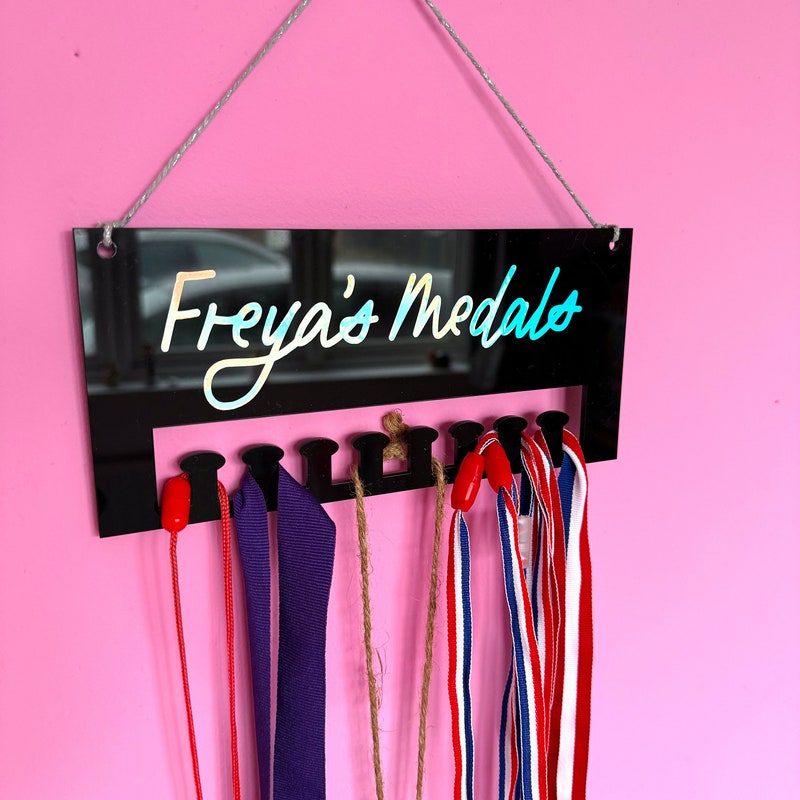 CREATCABIN Porta Medaglie Calcio Appendiabiti Espositore Sport Premi In - Foto 4