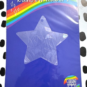 Star shaped rainbow maker, sun catcher, suncatcher sticker, window cling