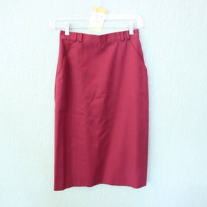 80s Era Vintage Burgundy Pencil Skirt in Women's Size 4P - Etsy