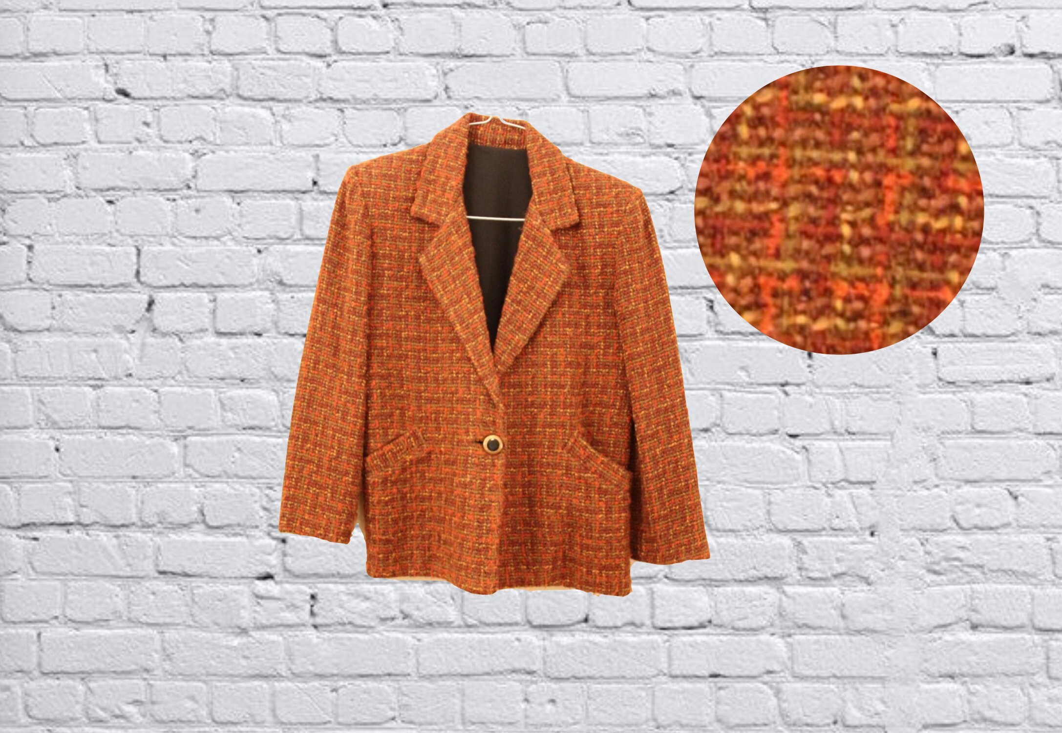 orange tweed jacket