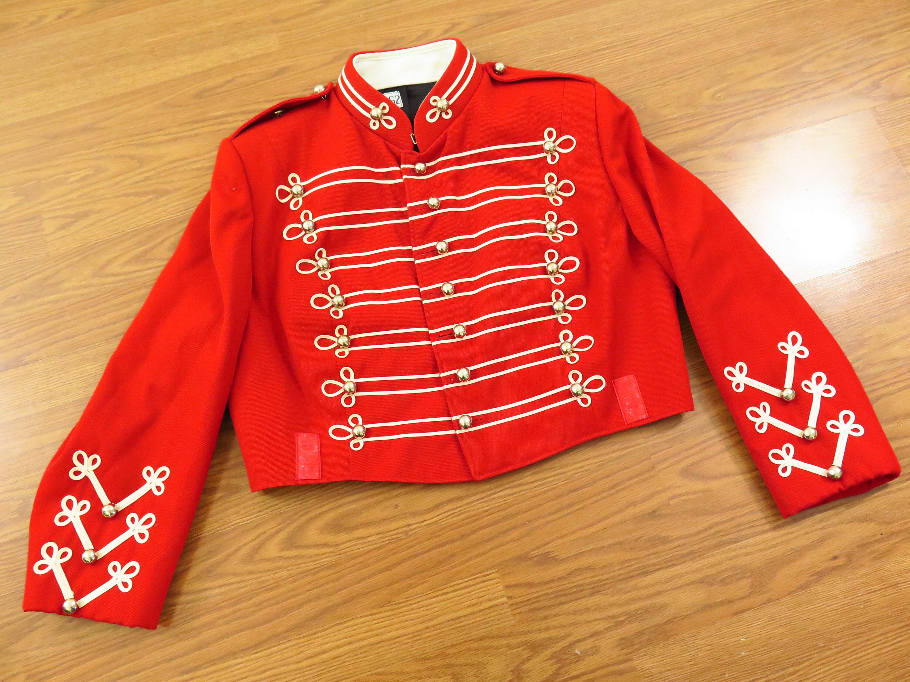 Vintage Band Uniform Jacket, Red and Gold, 70s Era, Estimated M/L A
