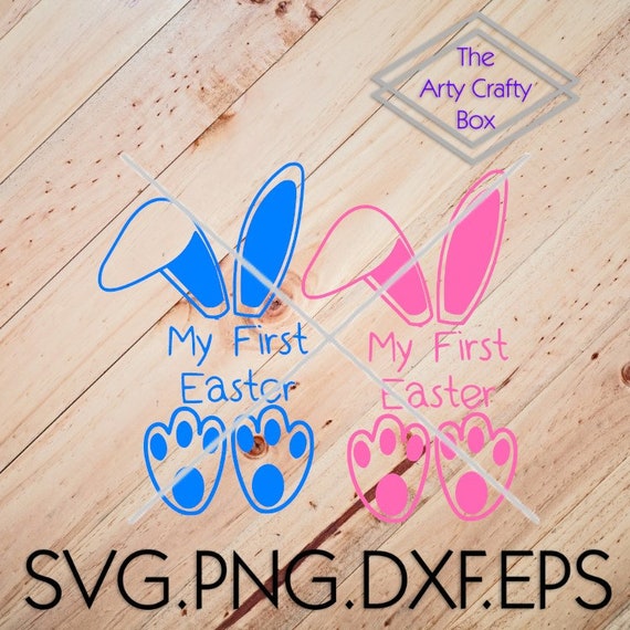 Download My First Easter With Bunny Ears And Feet Y Boy Svg Baby Etsy